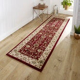 Kendra 137R Red and Cream Traditional Runner - Pendle Village Furniture
